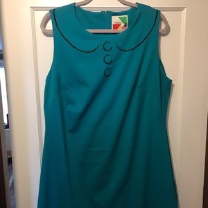 Turquoise a-line dress